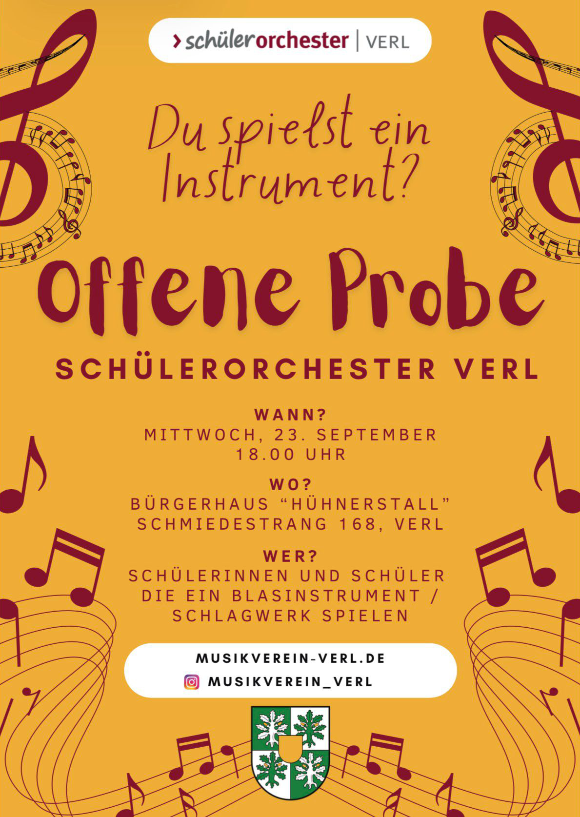 Wir laden zur Offenen Probe